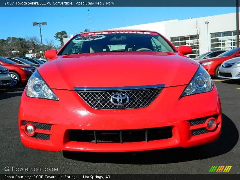Absolutely Red / Ivory 2007 Toyota Solara SLE V6 Convertible