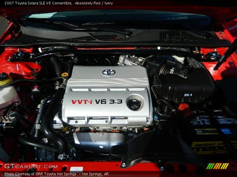 Absolutely Red / Ivory 2007 Toyota Solara SLE V6 Convertible