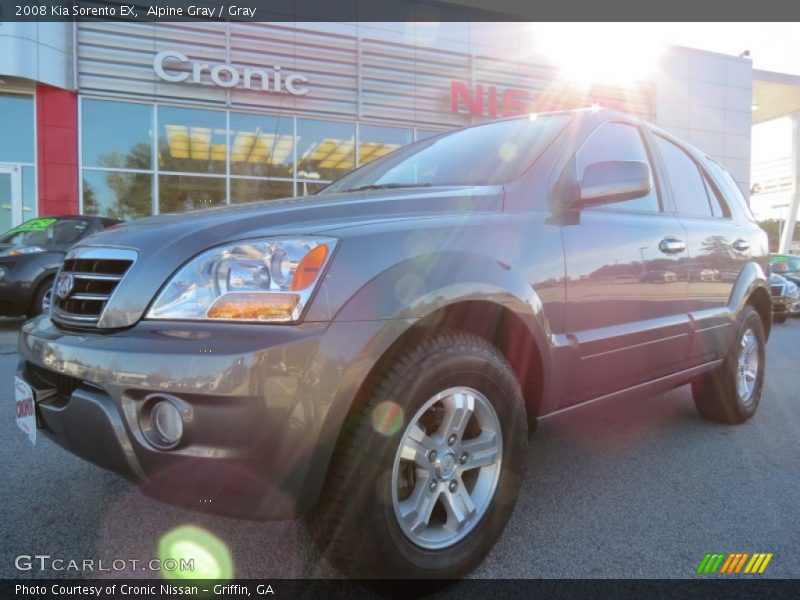 Alpine Gray / Gray 2008 Kia Sorento EX