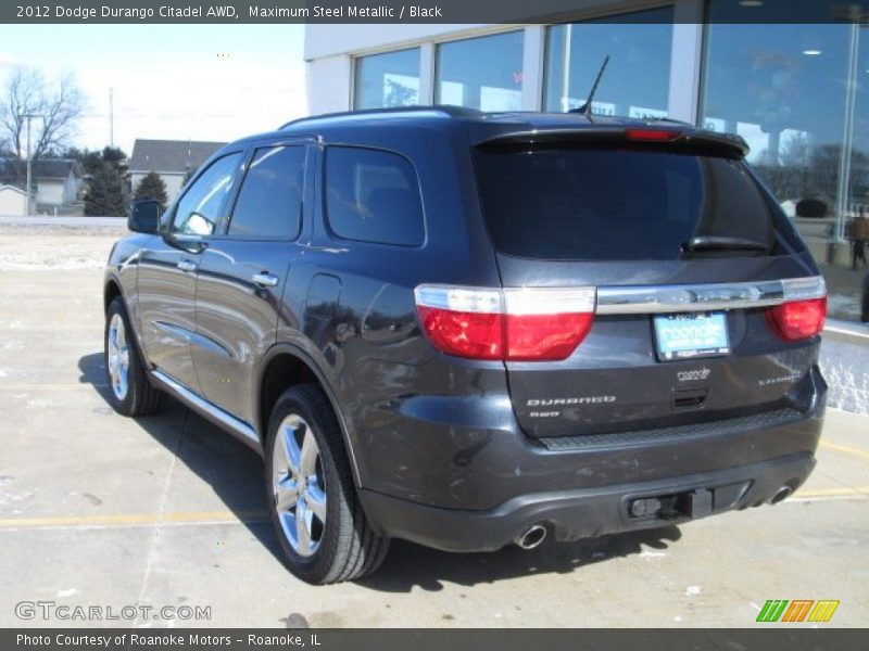 Maximum Steel Metallic / Black 2012 Dodge Durango Citadel AWD