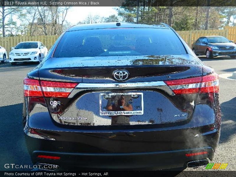 Sizzling Crimson Mica / Black 2013 Toyota Avalon XLE