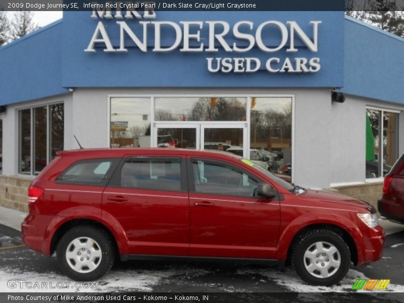 Inferno Red Crystal Pearl / Dark Slate Gray/Light Graystone 2009 Dodge Journey SE