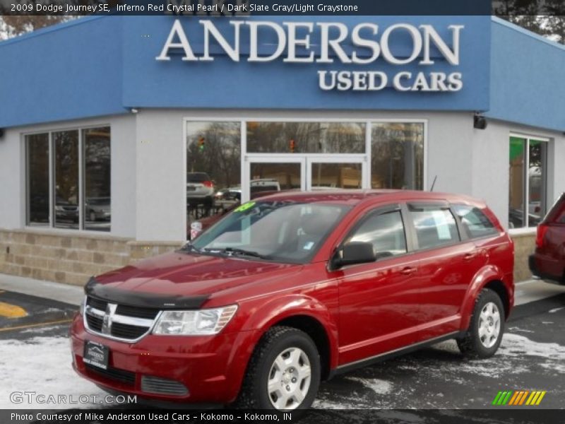 Inferno Red Crystal Pearl / Dark Slate Gray/Light Graystone 2009 Dodge Journey SE