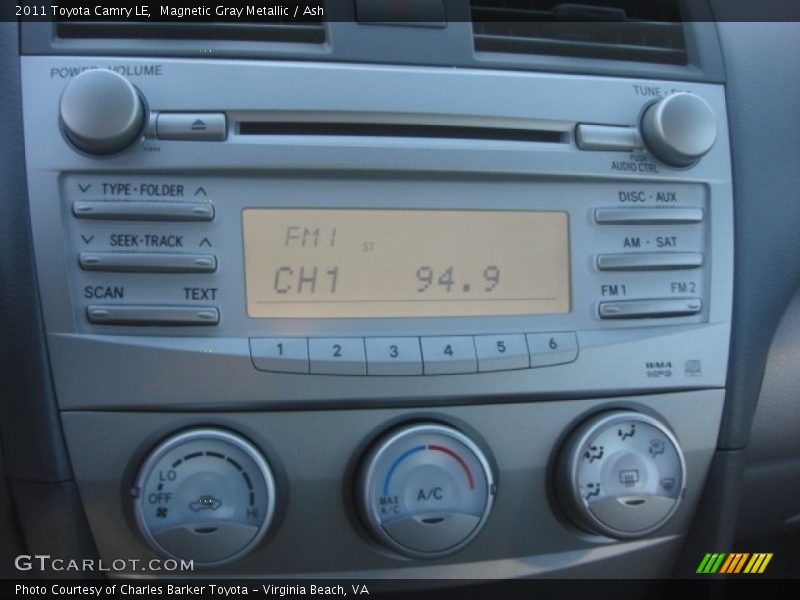 Magnetic Gray Metallic / Ash 2011 Toyota Camry LE