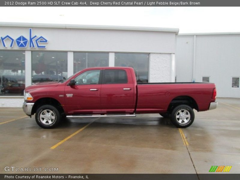 Deep Cherry Red Crystal Pearl / Light Pebble Beige/Bark Brown 2012 Dodge Ram 2500 HD SLT Crew Cab 4x4