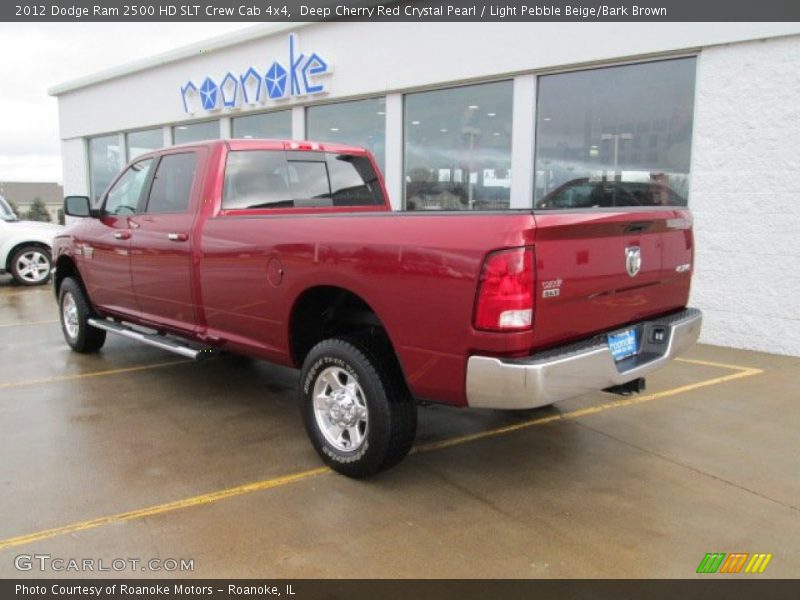 Deep Cherry Red Crystal Pearl / Light Pebble Beige/Bark Brown 2012 Dodge Ram 2500 HD SLT Crew Cab 4x4