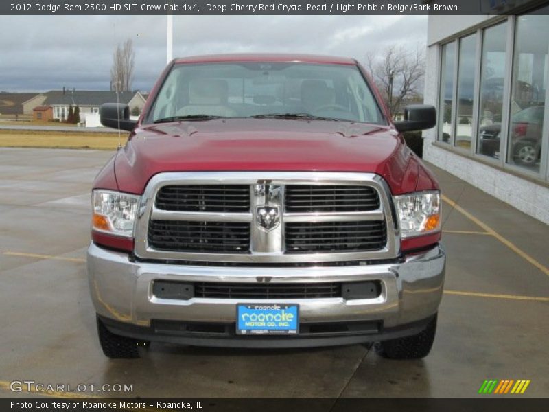 Deep Cherry Red Crystal Pearl / Light Pebble Beige/Bark Brown 2012 Dodge Ram 2500 HD SLT Crew Cab 4x4