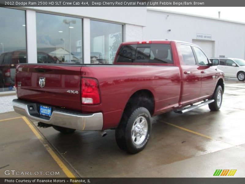 Deep Cherry Red Crystal Pearl / Light Pebble Beige/Bark Brown 2012 Dodge Ram 2500 HD SLT Crew Cab 4x4