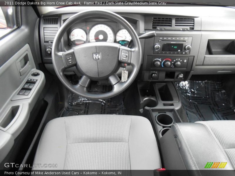 Flame Red / Dark Slate Gray/Medium Slate Gray 2011 Dodge Dakota Big Horn Crew Cab 4x4