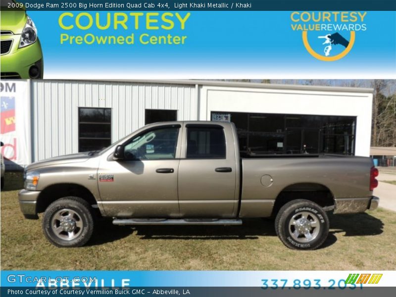 Light Khaki Metallic / Khaki 2009 Dodge Ram 2500 Big Horn Edition Quad Cab 4x4