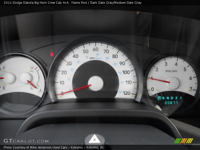 Flame Red / Dark Slate Gray/Medium Slate Gray 2011 Dodge Dakota Big Horn Crew Cab 4x4