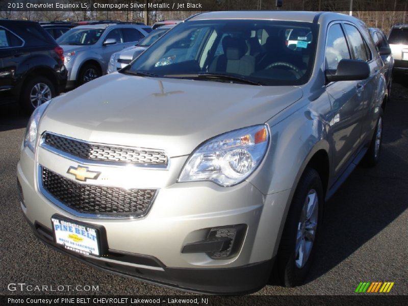 Champagne Silver Metallic / Jet Black 2013 Chevrolet Equinox LS