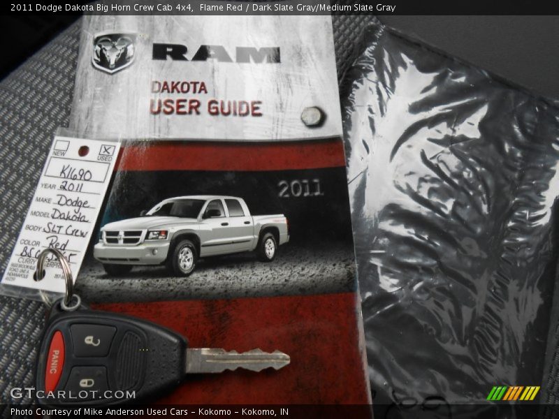 Flame Red / Dark Slate Gray/Medium Slate Gray 2011 Dodge Dakota Big Horn Crew Cab 4x4