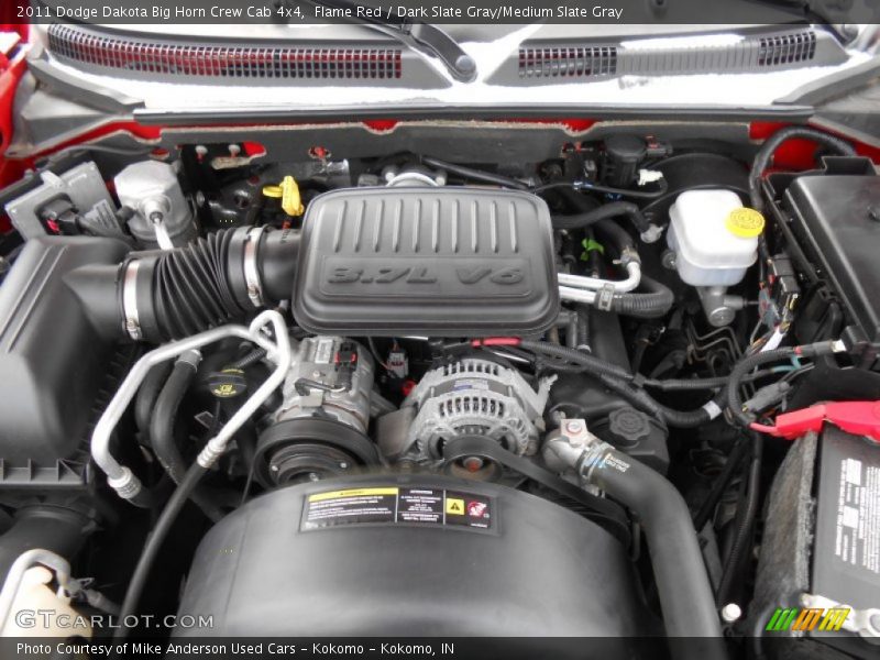 Flame Red / Dark Slate Gray/Medium Slate Gray 2011 Dodge Dakota Big Horn Crew Cab 4x4