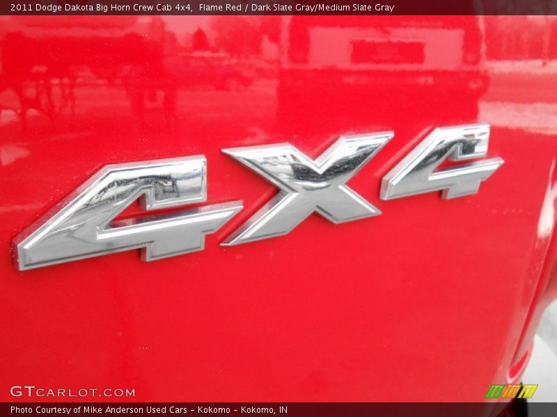 Flame Red / Dark Slate Gray/Medium Slate Gray 2011 Dodge Dakota Big Horn Crew Cab 4x4
