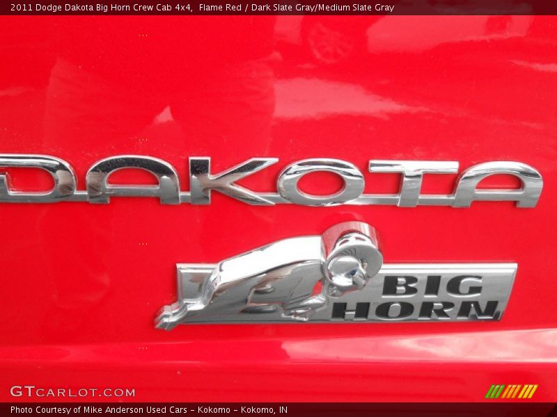 Flame Red / Dark Slate Gray/Medium Slate Gray 2011 Dodge Dakota Big Horn Crew Cab 4x4