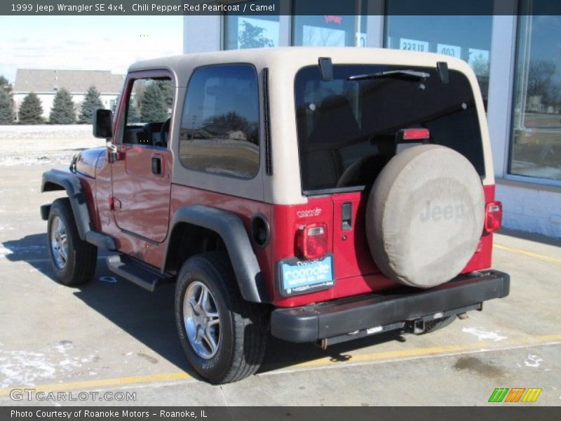 Chili Pepper Red Pearlcoat / Camel 1999 Jeep Wrangler SE 4x4