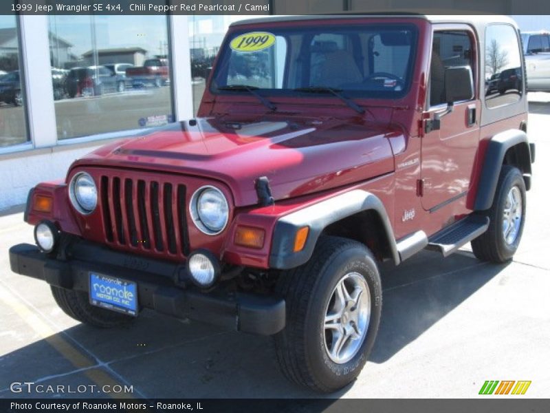 Chili Pepper Red Pearlcoat / Camel 1999 Jeep Wrangler SE 4x4