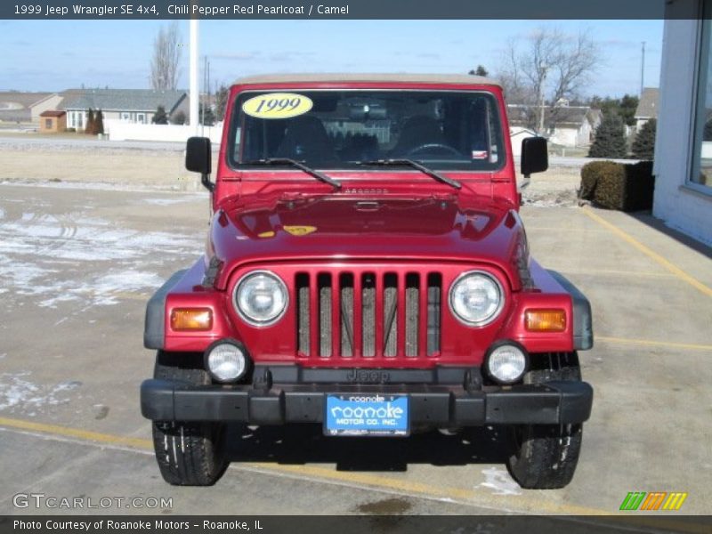 Chili Pepper Red Pearlcoat / Camel 1999 Jeep Wrangler SE 4x4