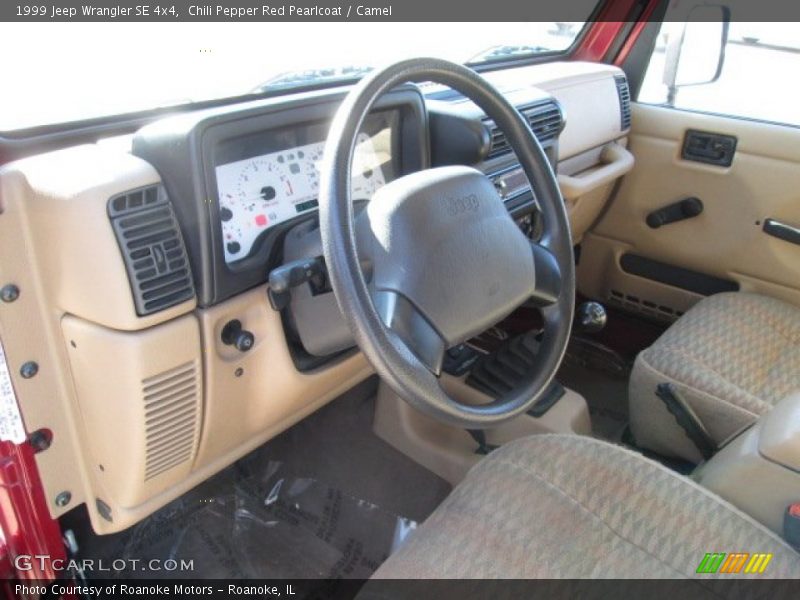Chili Pepper Red Pearlcoat / Camel 1999 Jeep Wrangler SE 4x4