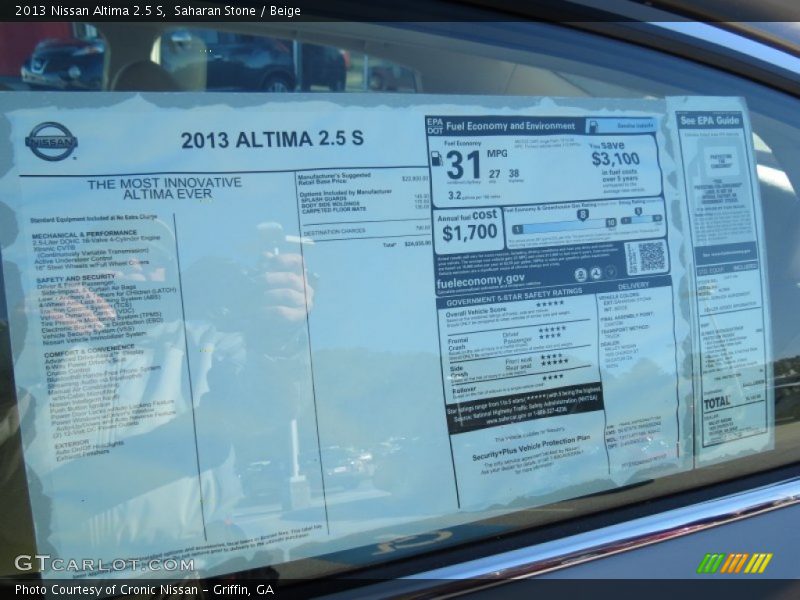 Saharan Stone / Beige 2013 Nissan Altima 2.5 S