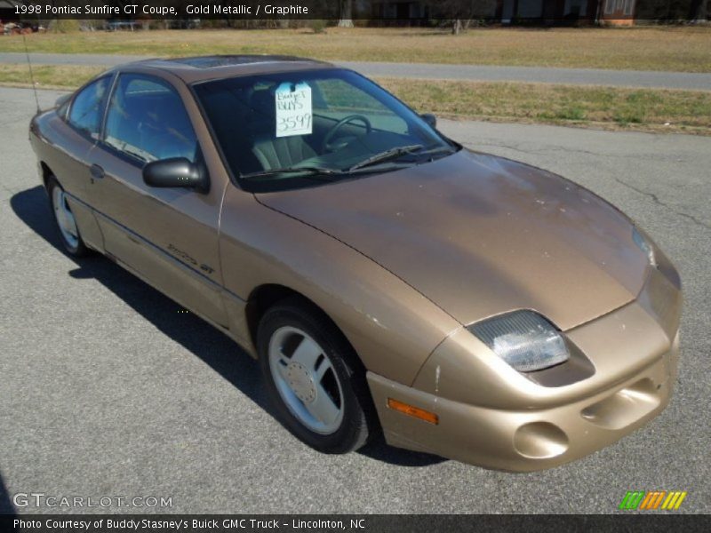Gold Metallic / Graphite 1998 Pontiac Sunfire GT Coupe
