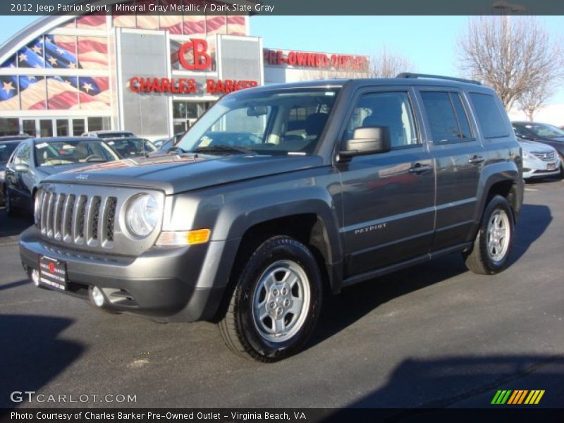 Mineral Gray Metallic / Dark Slate Gray 2012 Jeep Patriot Sport