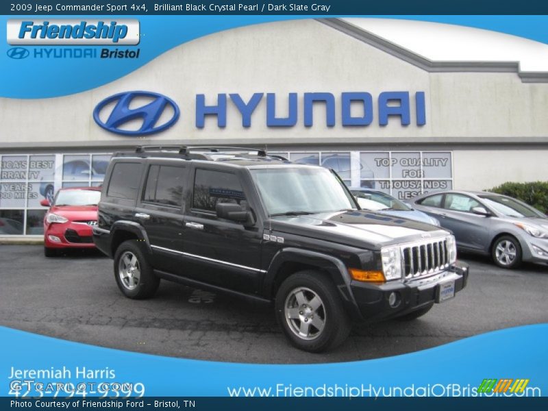 Brilliant Black Crystal Pearl / Dark Slate Gray 2009 Jeep Commander Sport 4x4