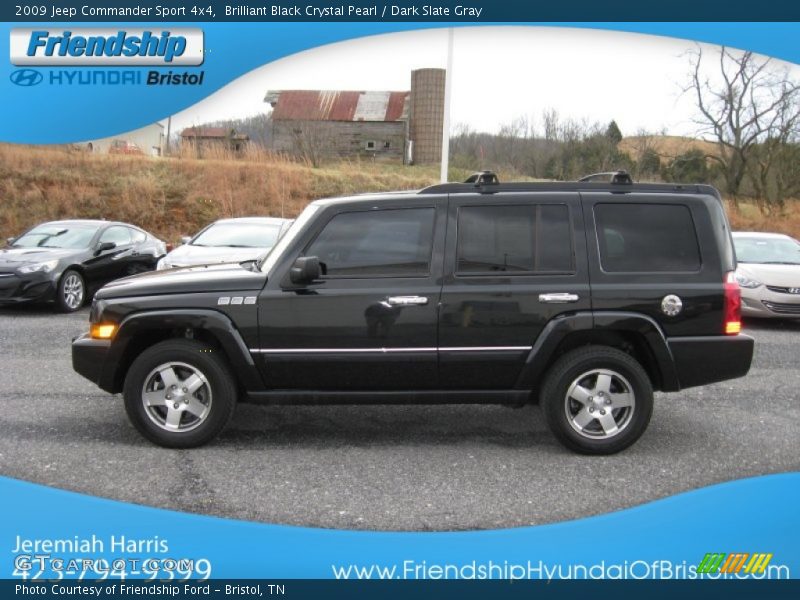 Brilliant Black Crystal Pearl / Dark Slate Gray 2009 Jeep Commander Sport 4x4