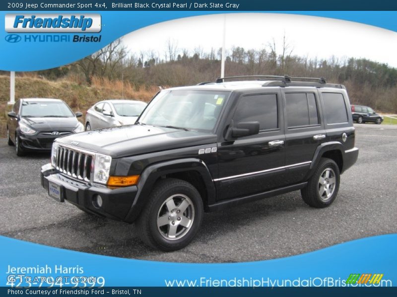 Brilliant Black Crystal Pearl / Dark Slate Gray 2009 Jeep Commander Sport 4x4