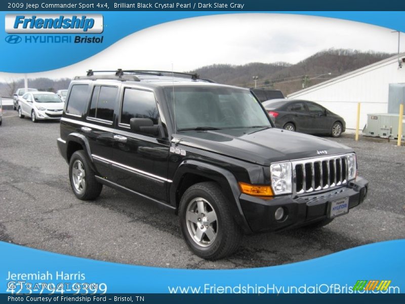 Brilliant Black Crystal Pearl / Dark Slate Gray 2009 Jeep Commander Sport 4x4