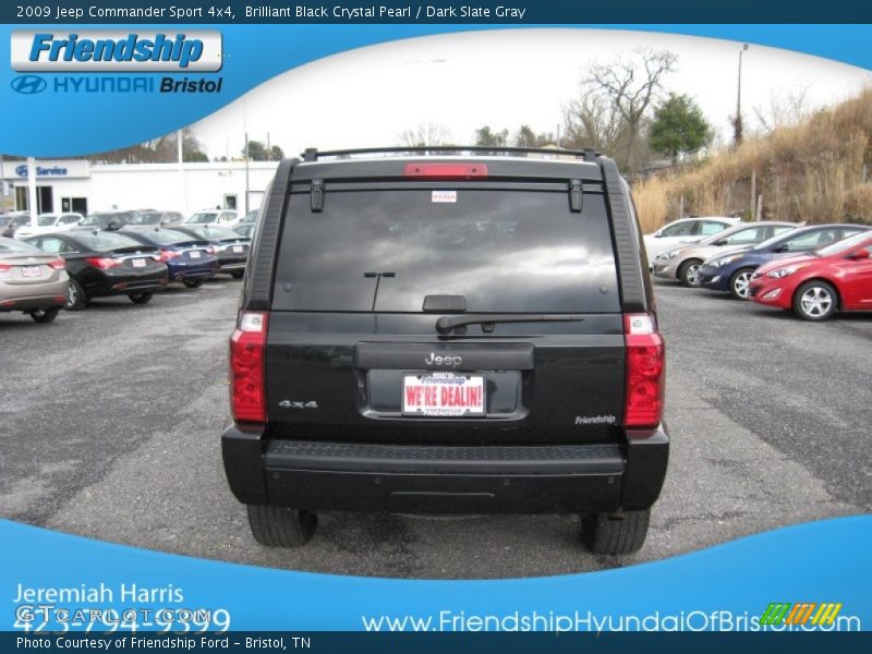 Brilliant Black Crystal Pearl / Dark Slate Gray 2009 Jeep Commander Sport 4x4