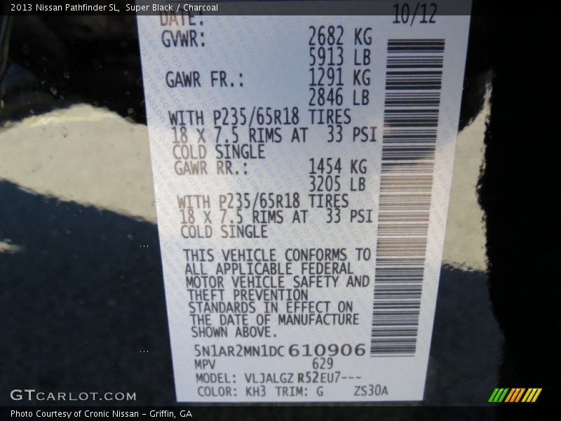 Super Black / Charcoal 2013 Nissan Pathfinder SL