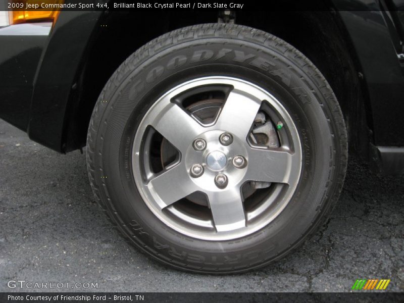 Brilliant Black Crystal Pearl / Dark Slate Gray 2009 Jeep Commander Sport 4x4