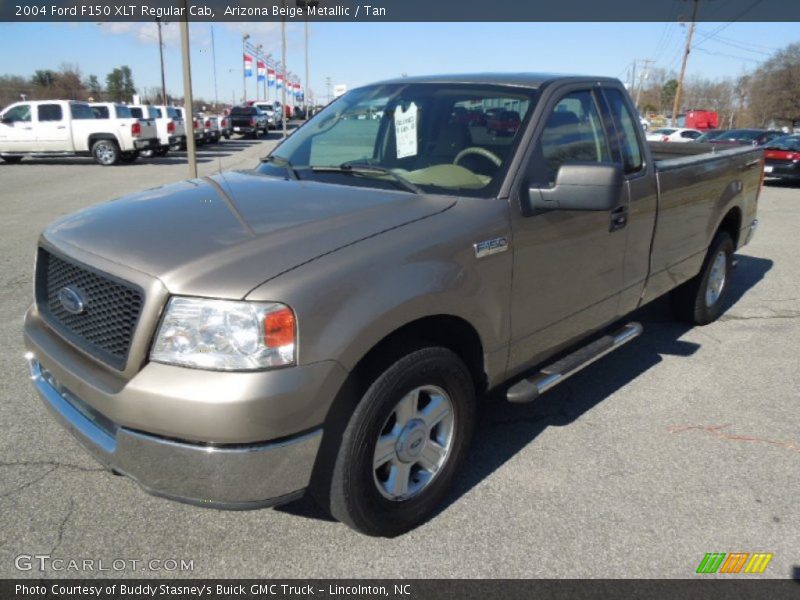 Arizona Beige Metallic / Tan 2004 Ford F150 XLT Regular Cab