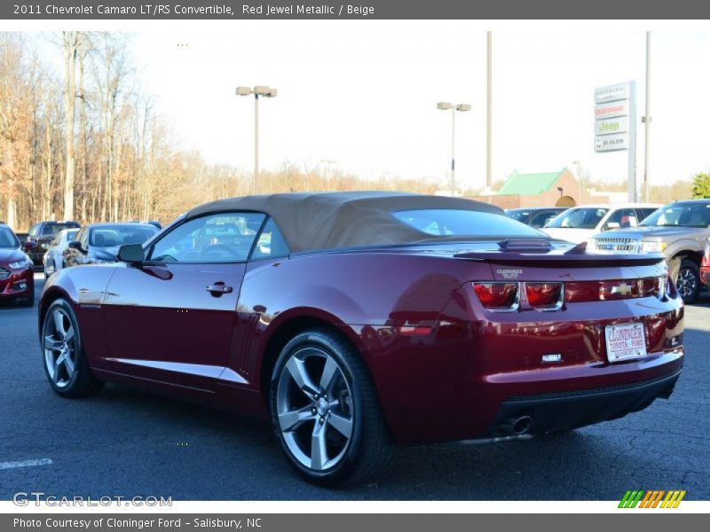 Red Jewel Metallic / Beige 2011 Chevrolet Camaro LT/RS Convertible