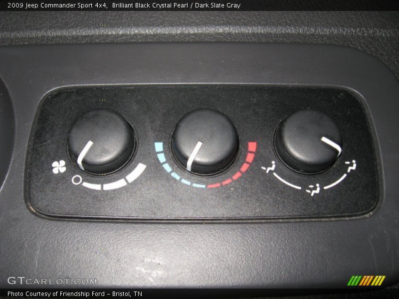 Brilliant Black Crystal Pearl / Dark Slate Gray 2009 Jeep Commander Sport 4x4