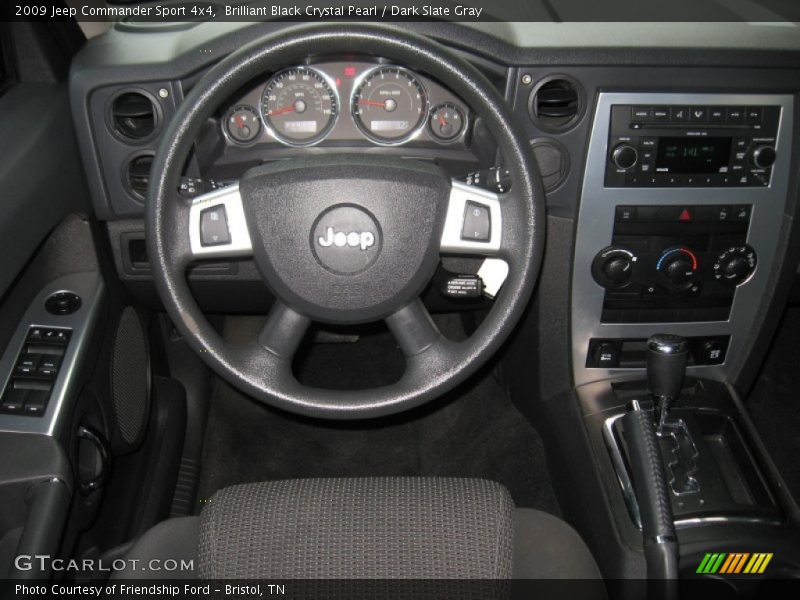 Brilliant Black Crystal Pearl / Dark Slate Gray 2009 Jeep Commander Sport 4x4
