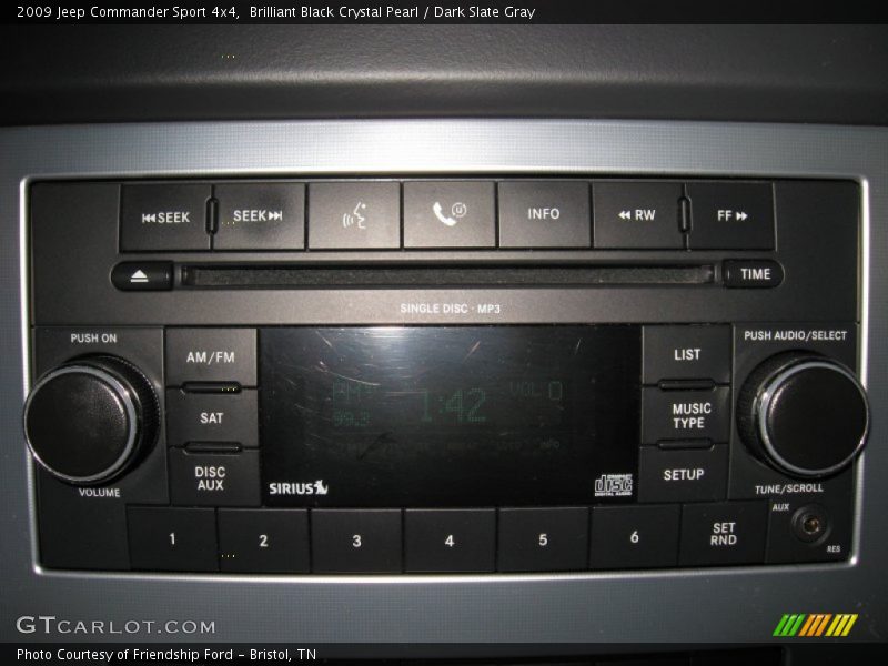Brilliant Black Crystal Pearl / Dark Slate Gray 2009 Jeep Commander Sport 4x4