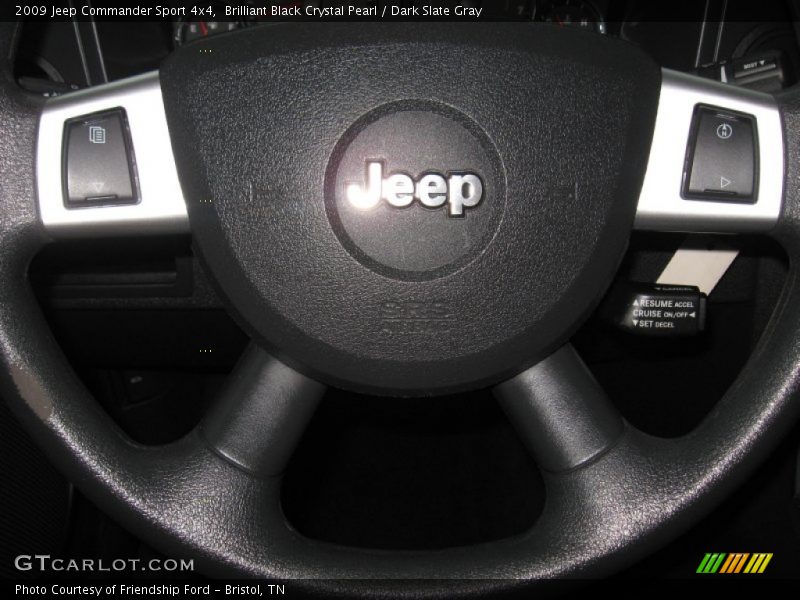 Brilliant Black Crystal Pearl / Dark Slate Gray 2009 Jeep Commander Sport 4x4