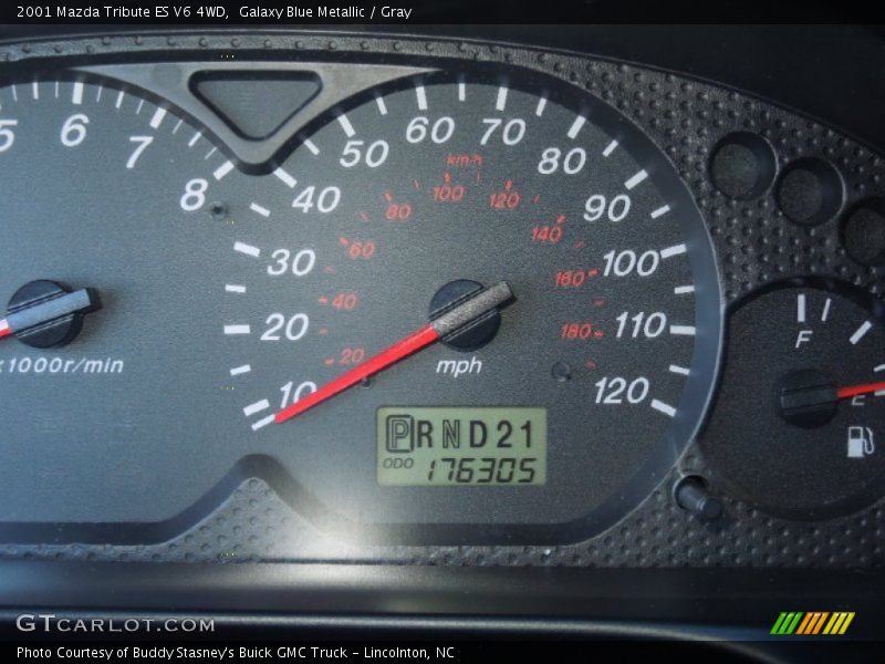 Galaxy Blue Metallic / Gray 2001 Mazda Tribute ES V6 4WD