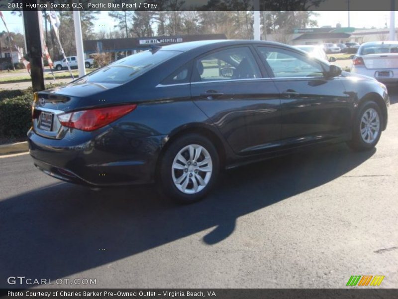 Pacific Blue Pearl / Gray 2012 Hyundai Sonata GLS