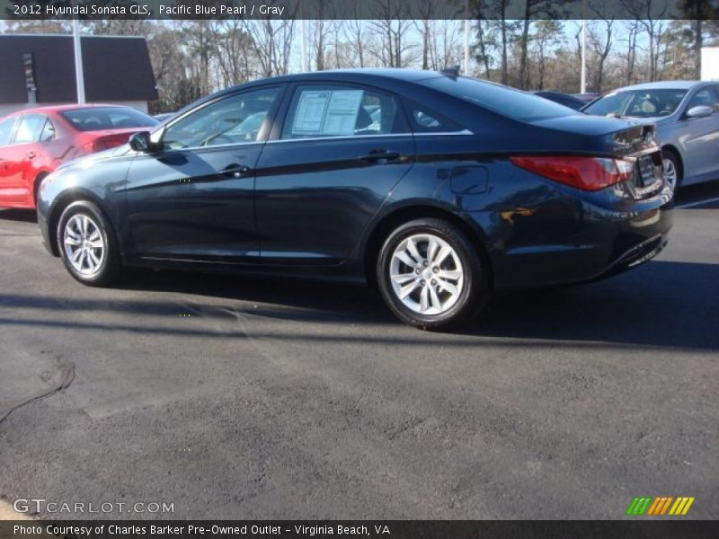 Pacific Blue Pearl / Gray 2012 Hyundai Sonata GLS