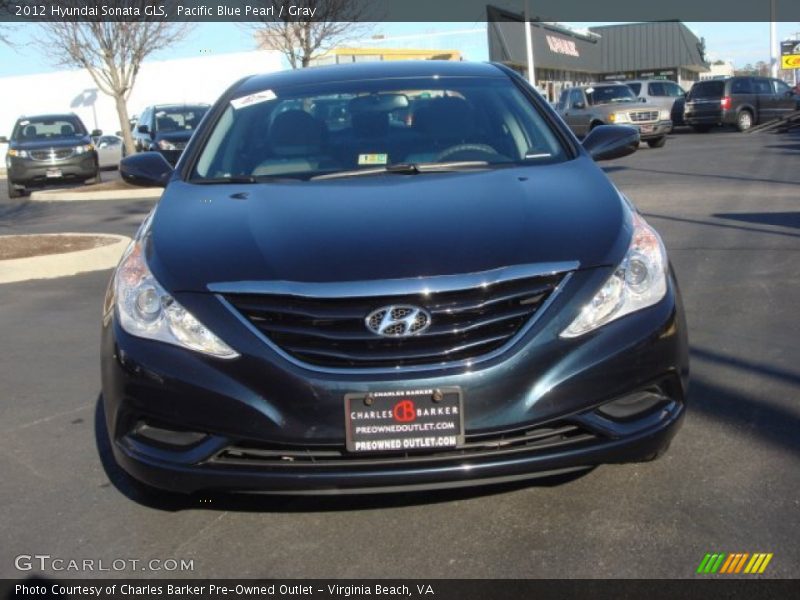 Pacific Blue Pearl / Gray 2012 Hyundai Sonata GLS