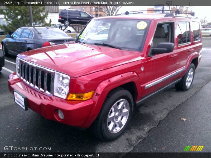 Inferno Red Pearl / Dark Khaki/Light Graystone 2006 Jeep Commander Limited 4x4