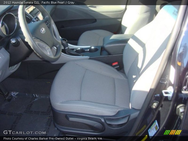 Pacific Blue Pearl / Gray 2012 Hyundai Sonata GLS