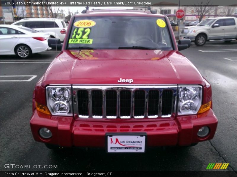 Inferno Red Pearl / Dark Khaki/Light Graystone 2006 Jeep Commander Limited 4x4
