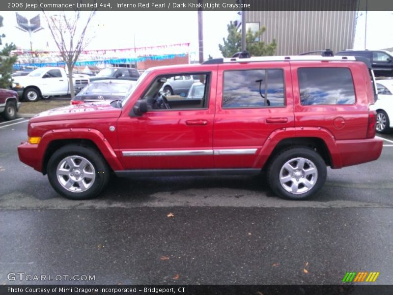 Inferno Red Pearl / Dark Khaki/Light Graystone 2006 Jeep Commander Limited 4x4