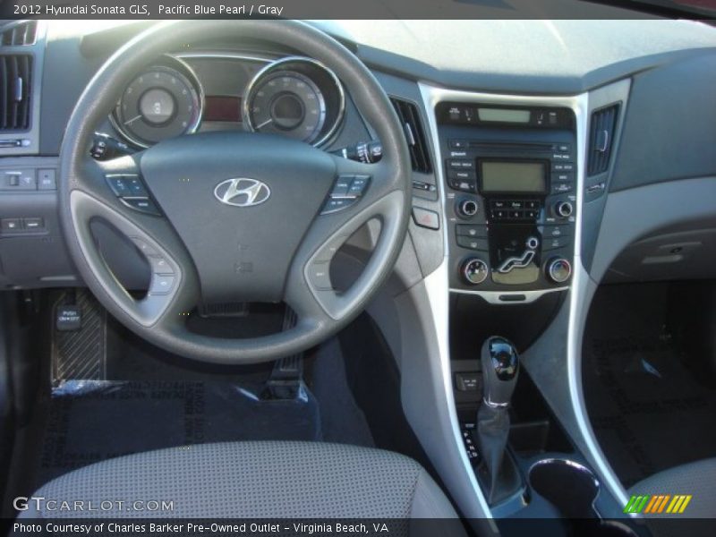 Pacific Blue Pearl / Gray 2012 Hyundai Sonata GLS