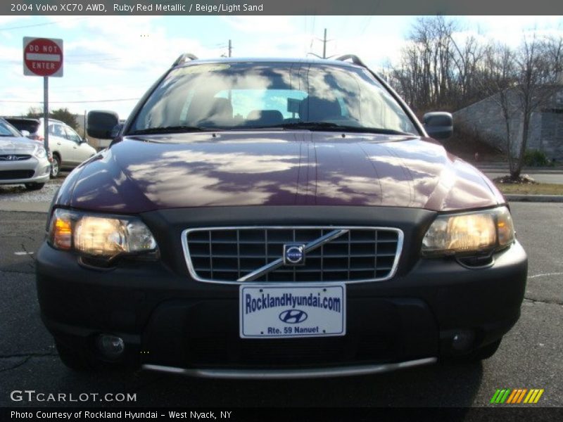 Ruby Red Metallic / Beige/Light Sand 2004 Volvo XC70 AWD